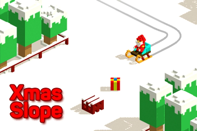 Xmas Slope gameplay
